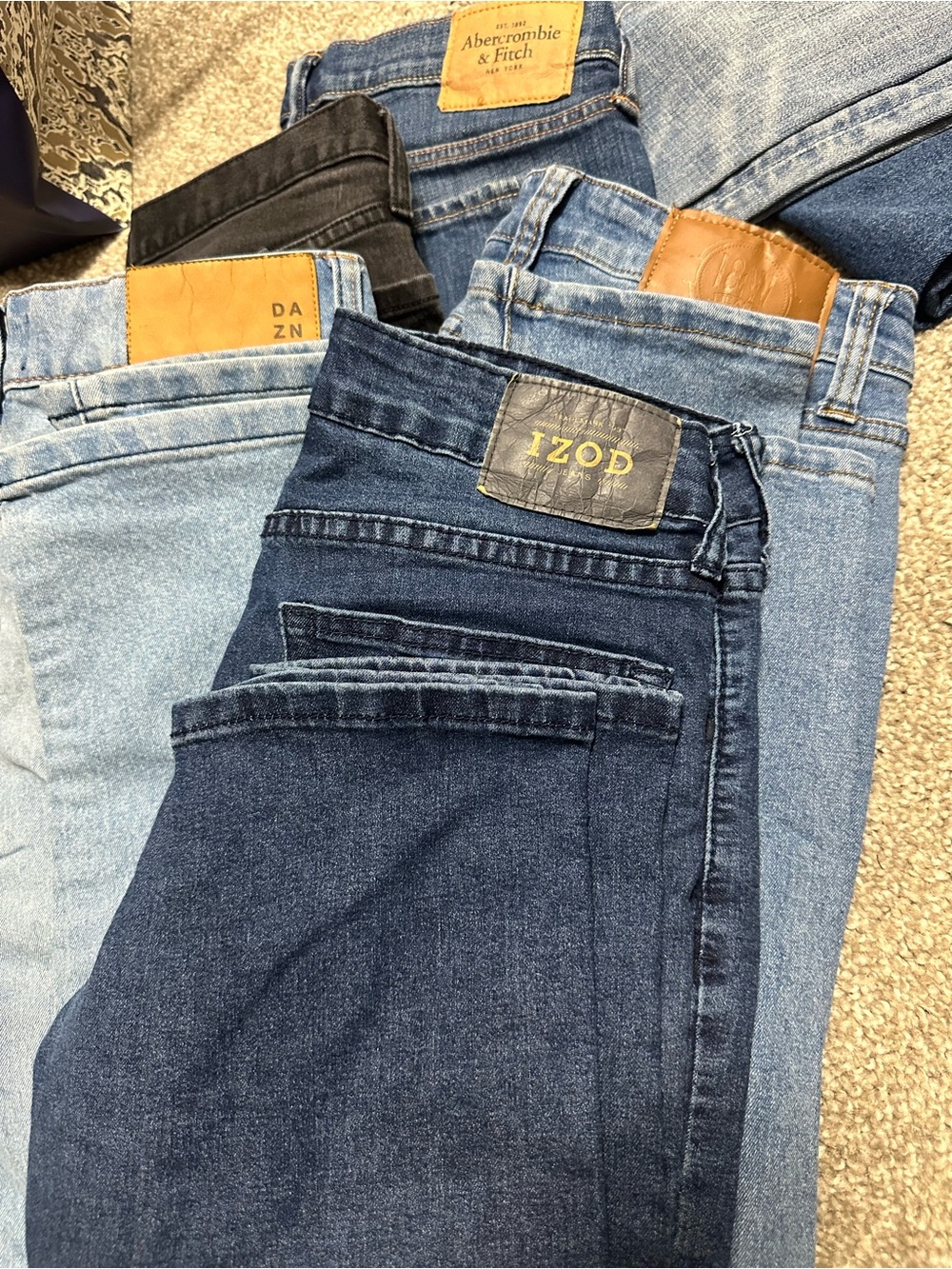 Men’s variety of jeans
